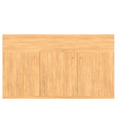 3D rendering illustration of a wooden sideboard
