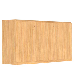 3D rendering illustration of a wooden sideboard