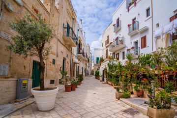 Polignano a Mare street view in Italy