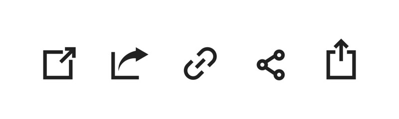 Share icon set. Vector EPS 10