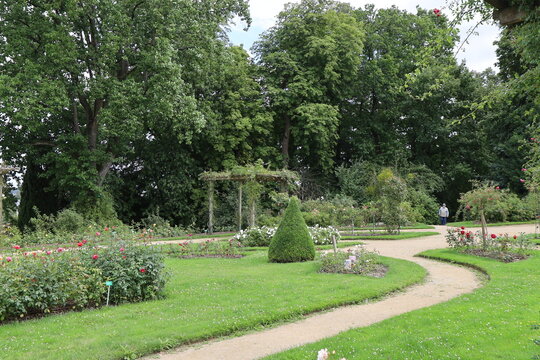 Le jardin de la Perrine, parc public, ville de Laval, d&eacute;partement de la Mayenne, France