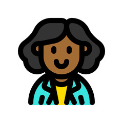 Editable business woman avatar vector icon. User, profile, identity, persona. Part of a big icon set family. Perfect for web and app interfaces, presentations, infographics, etc