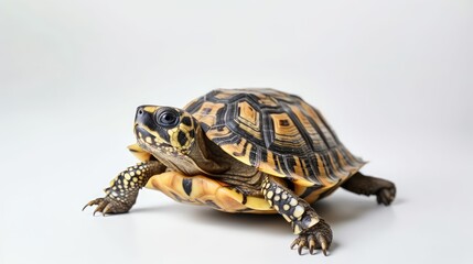 Obraz premium Cute turtle on a white background