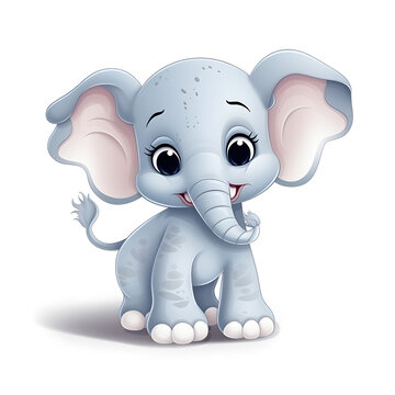 Cute elephant cartoon. 