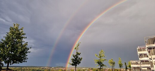 rainbow over the river