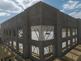 Fototapeta premium warehouse building under construction