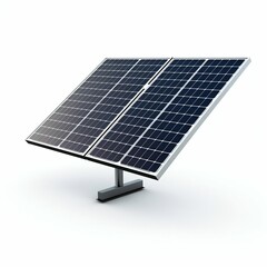 Solar Panel Isolated on White. Generative ai