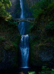 Stunning Waterfall, Multnomah Falls Oregon in the Columbia River Gorge
