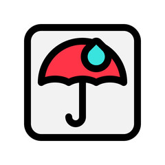 Editable keep from water sign vector icon. Shipping, delivery, e-commerce, transport, logistics. Part of a big icon set family. Perfect for web and app interfaces, presentations, infographics, etc