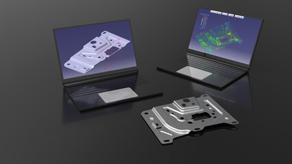 3D rendering - design a rectangular sheet metal part