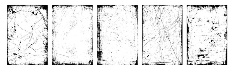 Old distressed grunge paper texture. Worn overlay urban distress scratched effect background. Ripped and crumpled pattern for poster or vinyl album cover. Rough, dirty, grainy vector mockup illustrati