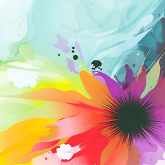 Fototapeta na wymiar Abstract floral background. Colorful watercolor flower.
