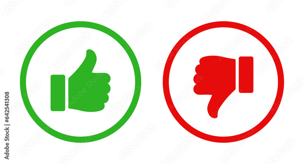 Sticker thumb up and thumb down