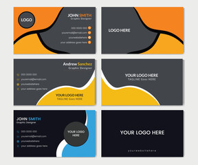 Modern presentation card with company logo. Vector business card template. Visiting card for business and personal use. Vector illustration design.