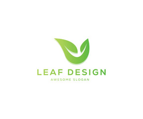 leaf logo minimalist Colorful Gradient Illustrations vector design