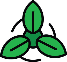 Plant care icon outline vector. Tree energy. Eco nature color flat