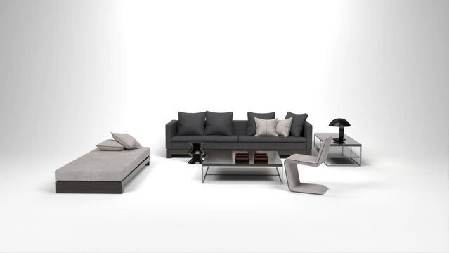 muebles de sala apareciendo 