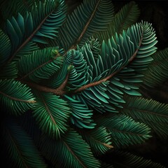 Captivating Fir Texture: A Stunning Display of Nature's Intricate Patterns and Textures in Shades of Green and Brown, Perfect for Design and Inspiration
