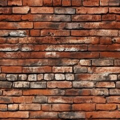 Seamless. Red brick wall