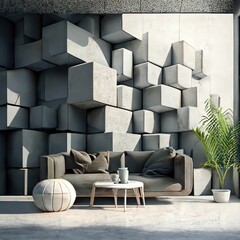 Block Beton: A Textured Wallpaper for a Modern Industrial Look