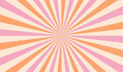 Sun ray circus. Sun rays background. Radial burst. Sunburst pattern. Beams line. Radiate sunlight. Comic effect texture. Retro pop art stripe. Starburst vintage. Round line. Vector illustration © Omeris