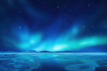 Teal Dreams: Aurora Over Salt Flats