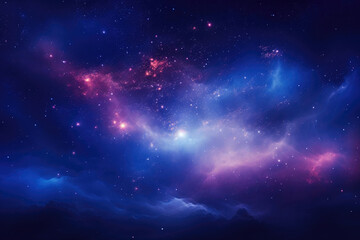 Obraz na płótnie Canvas Astral Abstraction: Blue and Violet Cosmic Flow