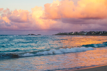 sunset on the beach