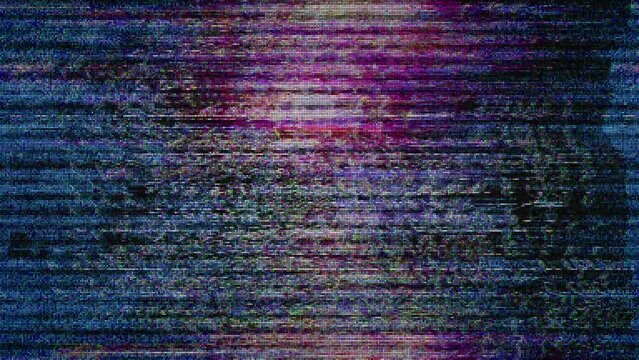 Abstract VJ footage, psychedelic glitch, interference imitation. 1990s or 2000s mood. 