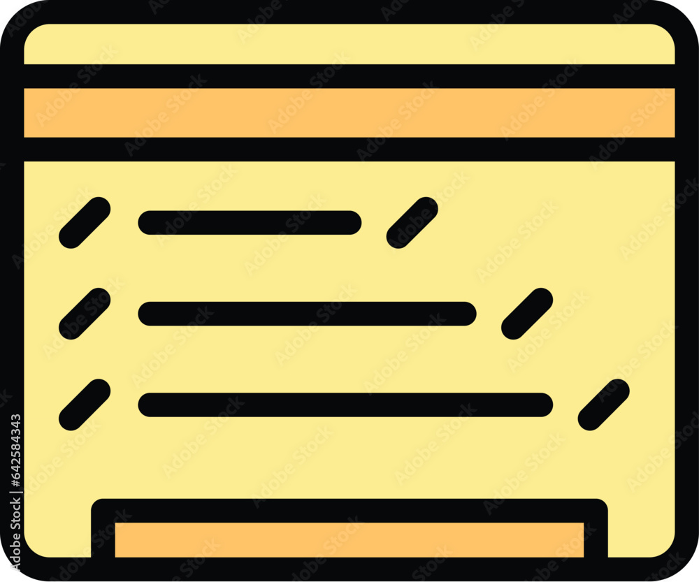 Aufkleber web code icon outline vector. app service. system digital color flat