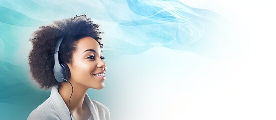 African American woman using smartphone 24 7 communication support campaign