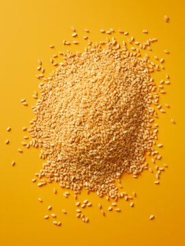 Aromatic Sesame Seed Spice Photorealistic Vertical Illustration. Healthy Vegetarian Diet. Ai Generated bright Illustration with Delicious Flavory Sesame Seed Spice.