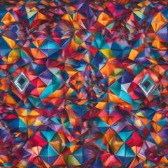 A mesmerizing kaleidoscope of vibrant geometric shapes1