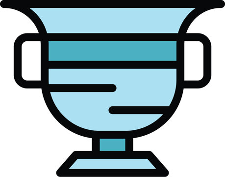 recommend clip art: Greek attraction icon outline vector. Greece temple. Roman city color flat