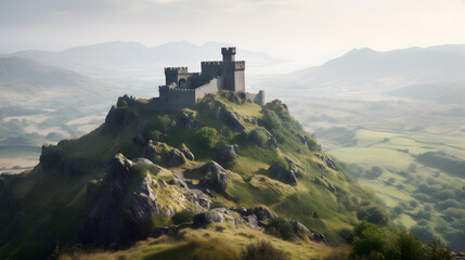 Fototapeta na wymiar Beautiful realistic castle