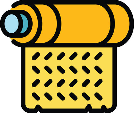 recommend clip art: Athens roll icon outline vector. Greek palace. History pillar color flat