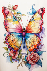 artistic watercolor butterfly.  
ChatGPT
Watercolor painting is a delicate and expressive medium that can beautifully capture the grace and elegance of a butterfly in an artistic representation.