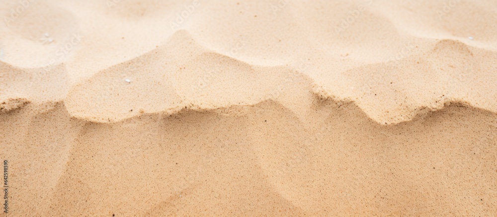 Poster close up view of sandy beach with center focus