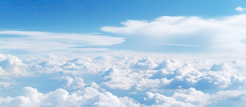 Soft cloud pattern viewed from airplane © vxnaghiyev