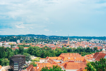 Aerial view of city of Graz, Austria