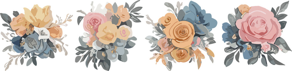 Sweet Flower Branch: Delicate Floral Illustrations for Your Creative Projects