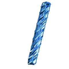 Ribbed blue symbol