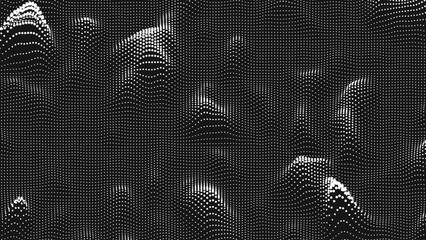 Point wave bump texture. Abstract dot background. Technological cyberspace background.