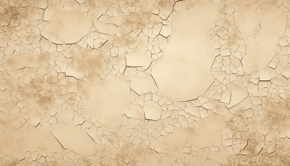 Beige background with cracks. Peeling, flaking, chipping paint.