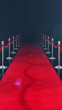Loopable animation of a walk down the red carpet.