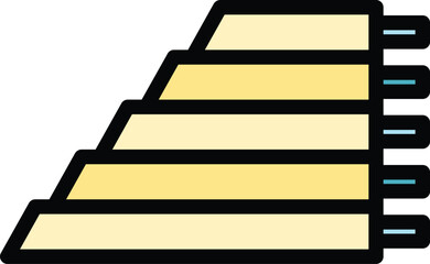 Fixing cover icon outline vector. Roof repair. Renovation worker color flat