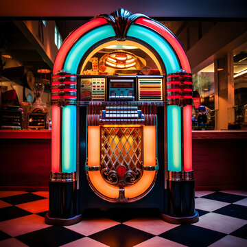 Jukebox Juke Box Automated Retro Music Concept Vintage Playing