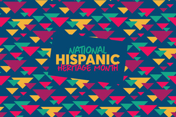 National Hispanic Heritage Month. Hispanic and Latino Americans culture. Background, poster, greeting card, banner design.