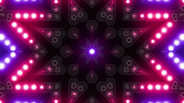 This stock motion graphic video of 4K Red Blue Led Light Design Loop with gentle overlapping curves on seamless loop