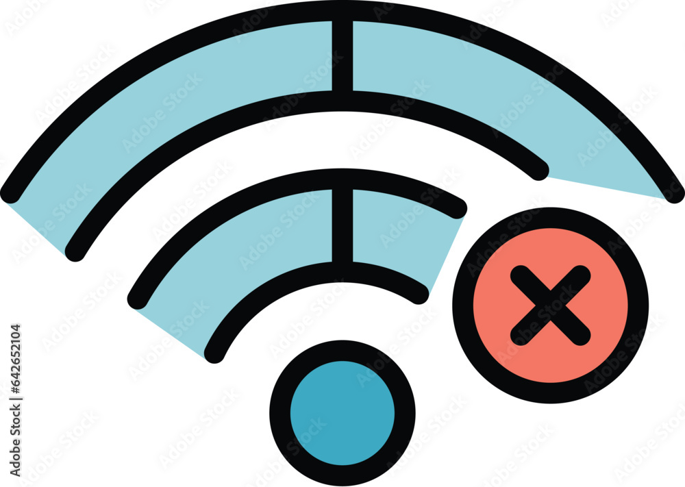 Poster wifi connect icon outline vector. computer online. socket site color flat